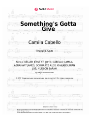 Ноты, аккорды Camila Cabello - Something's Gotta Give
