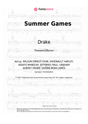 Ноты, аккорды Drake - Summer Games