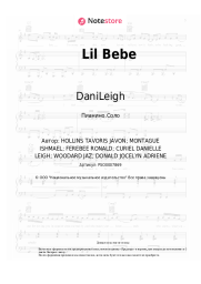 Ноты, аккорды DaniLeigh - Lil Bebe