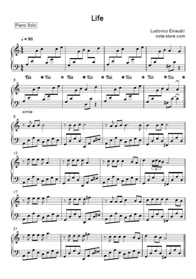 Ноты, аккорды Ludovico Einaudi - Life