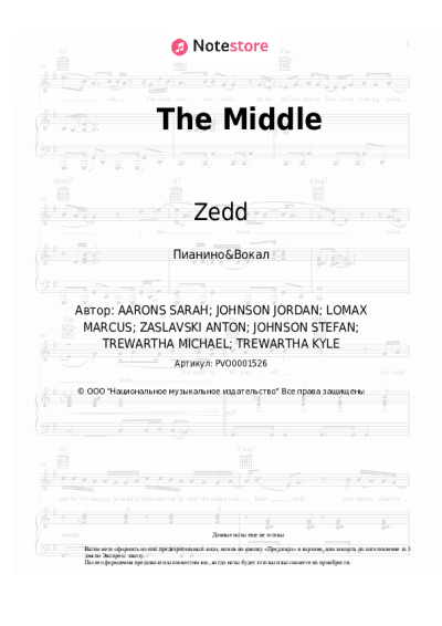 Ноты, аккорды Zedd, Maren Morris - The Middle
