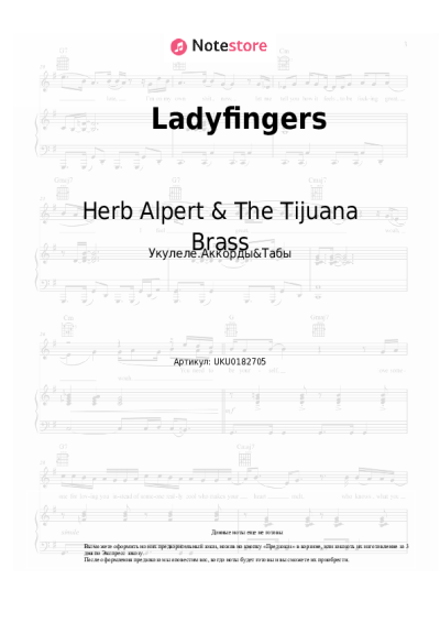 Ноты, аккорды Herb Alpert & The Tijuana Brass - Ladyfingers