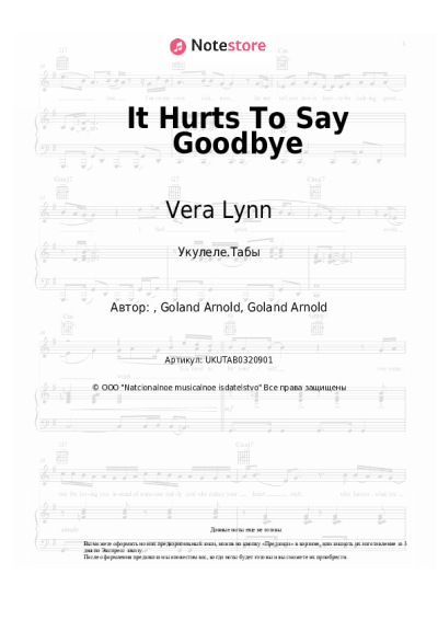 undefined Vera Lynn - It Hurts To Say Goodbye