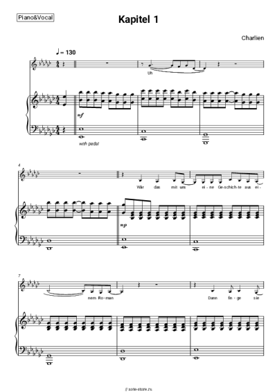 Ноты, аккорды Charlien - Kapitel 1