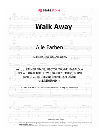 undefined Alle Farben, James Blunt - Walk Away