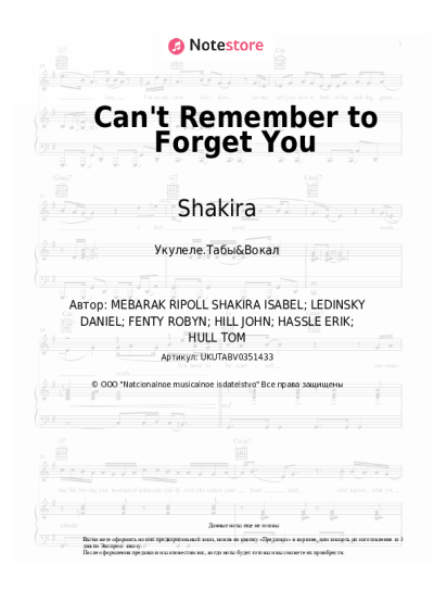 undefined Shakira, Rihanna - Can't Remember to Forget You