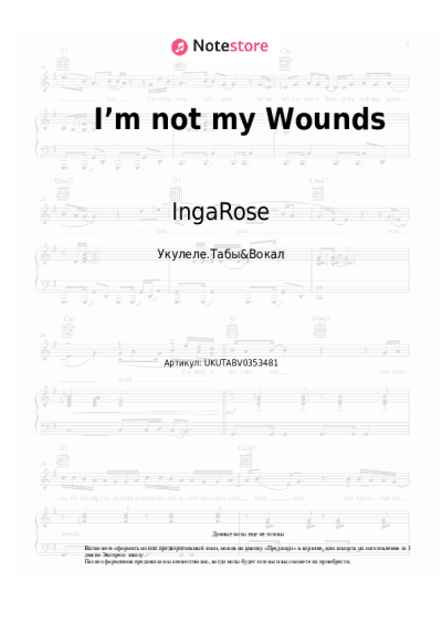 Ноты, аккорды IngaRose - I’m not my Wounds
