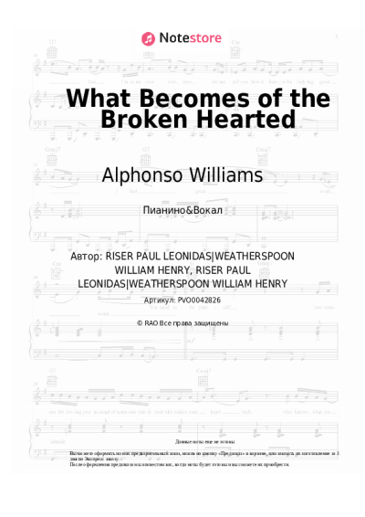 Ноты, аккорды Alphonso Williams - What Becomes of the Broken Hearted
