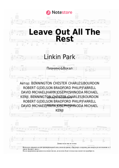 undefined Linkin Park - Leave Out All The Rest